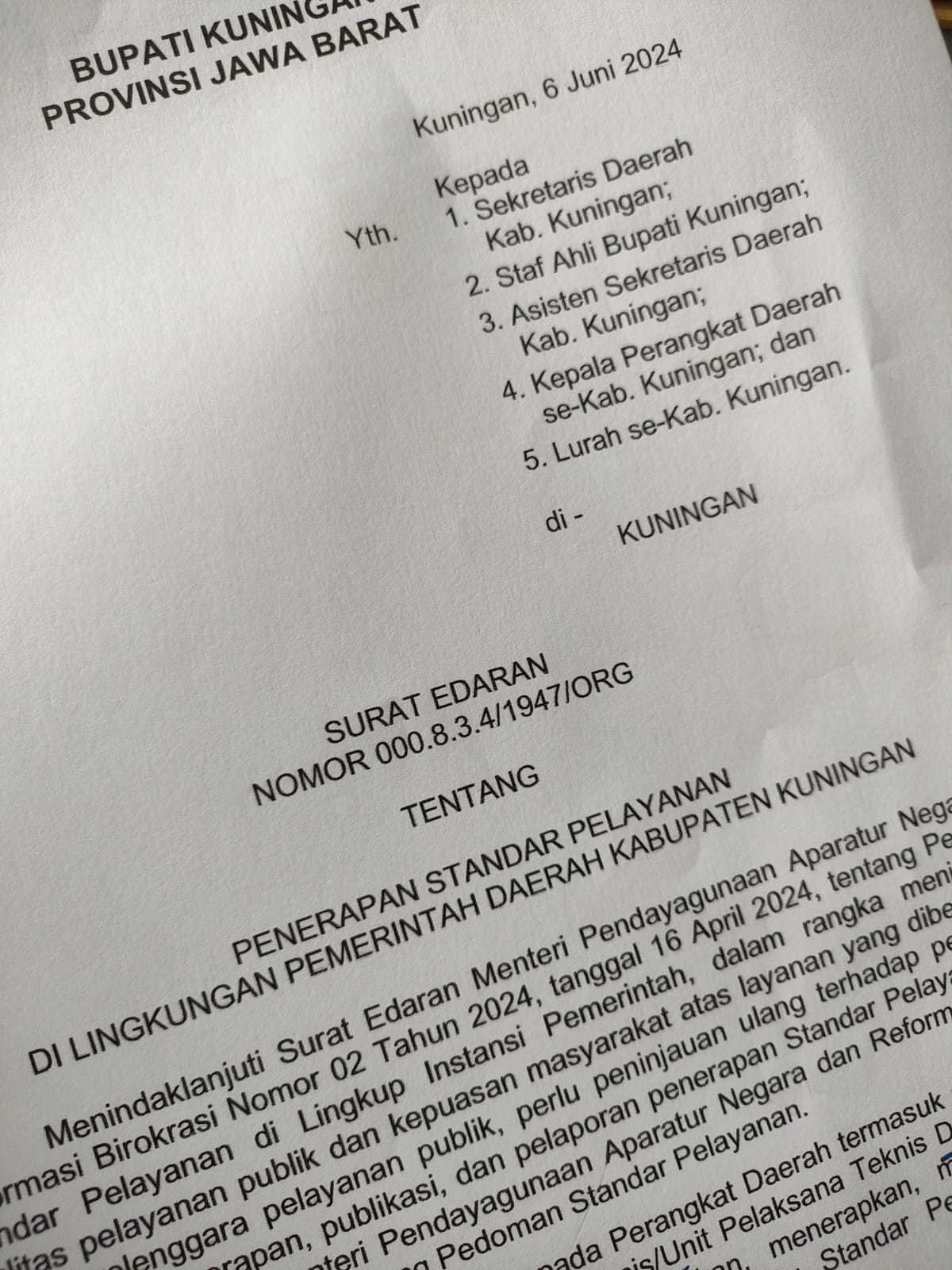 Penerapan Standar Pelayanan