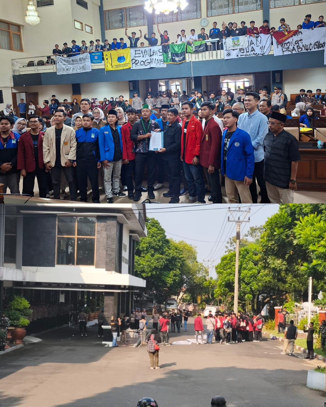 Dalam Sehari, Gedung DPRD Kuningan Digeruduk Dua Gelombang Mahasiswa
