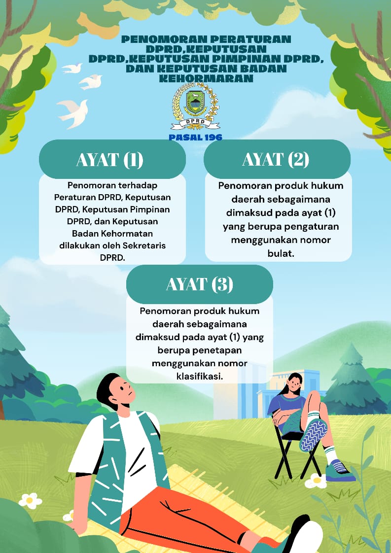 Penomoran Peraturan DPRD, Keputusan DPRD, Keputusan Pimpinan DPRD dan Keputusan Badan Kehormatan